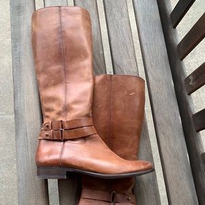 Frye Christie Strap Tall Boot Cognac 9.5B (M)